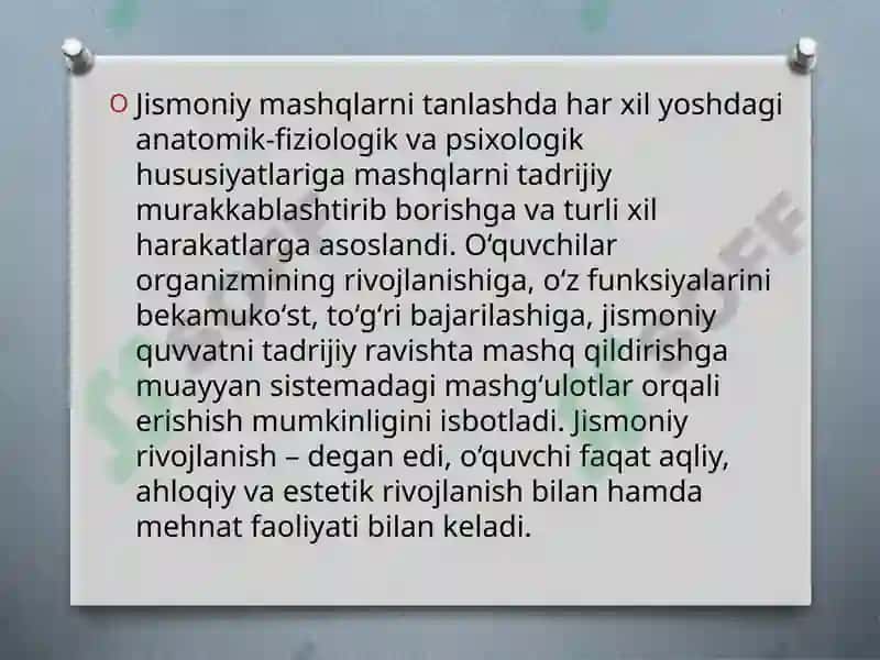 BOSHLANG‘ICH SINF O‘QUVChILARIDA XARAKATLI O‘YINLAR ORQALI JISMONIY TAYYORGARLIGINI  OSHIRISH 3