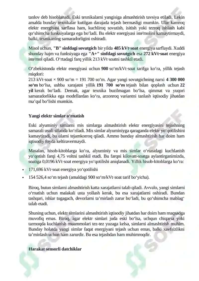 Energiyani tejash usullari 3