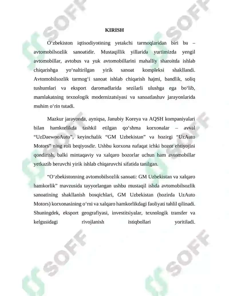 O‘zbekistonning avtomobilsozlik sanoati: GM Uzbekistan va xalqaro hamkorlik 3