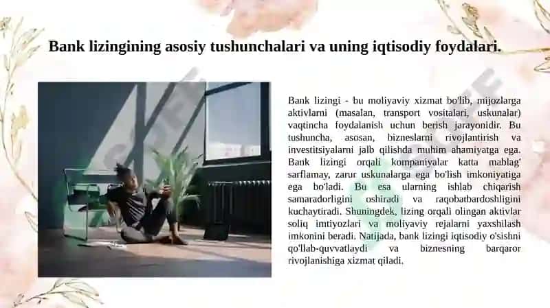 Bank lizingi va faktoring operatsiyalari 3