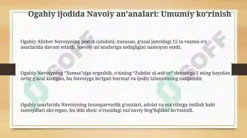 Ogahiy ijodida Navoiyan'analari 3