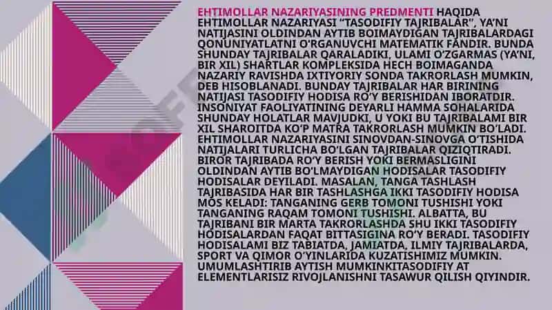 Ehtimollar nazariyasi va matematik statistika fanidan tarixiy ma`lumotlar. 3