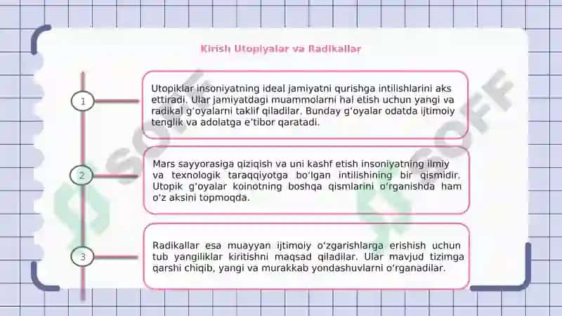 Utopiklar Mars va Radikallar 3
