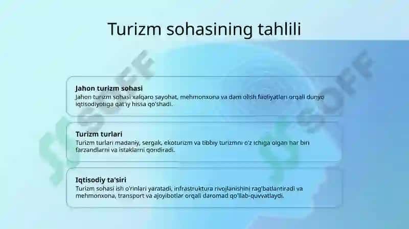 Turizmning iqtisodiy ahamiyatini oshirishda turoperatorlarning o'rni 3