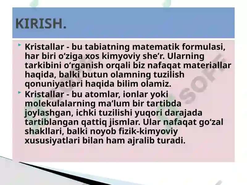 Kristallarning Kimyoviy Tarkibini O’rganish 3