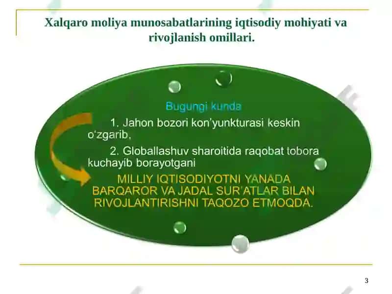 Jahon iqtisodiyoti rivojlanishida xalqaro moliya munosabatlarining roli 3