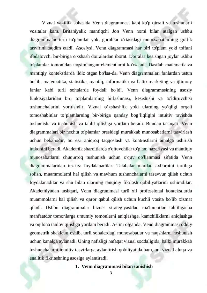 "VENN" diogrammasining vazifalari 3