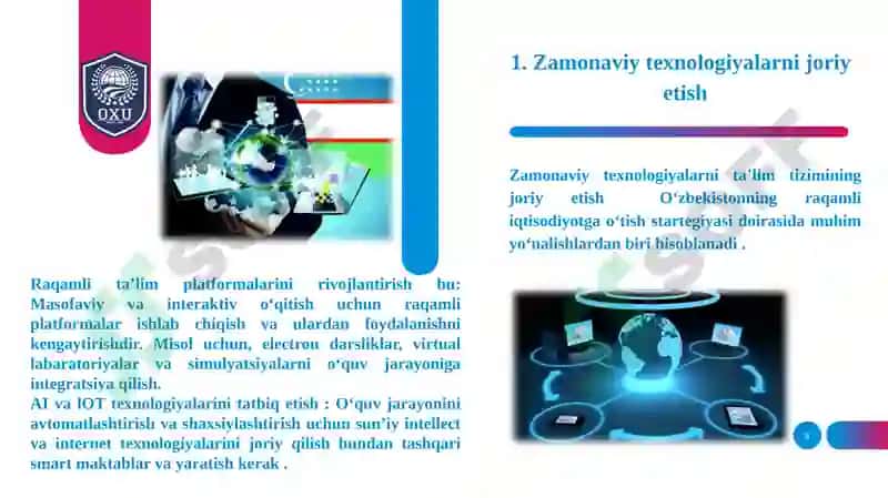 O‘ZBEKISTON RESPUBLIKASI TA’LIM TIZIMINI MODERNIZATSIYALASHNING QADRIYATLI YO‘NALISHLARI 3