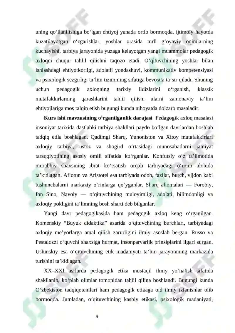 Mavzu: “Pedagogik axloqning tarixiy ildizlari va ularning zamonaviy 3