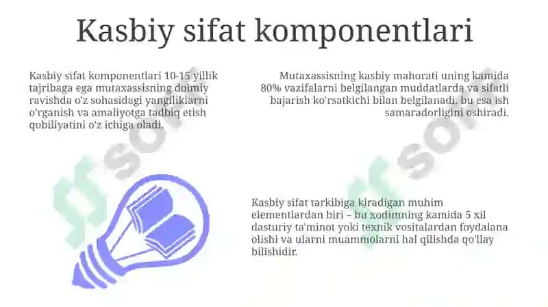 Kasbiy sifat komponentlari 3