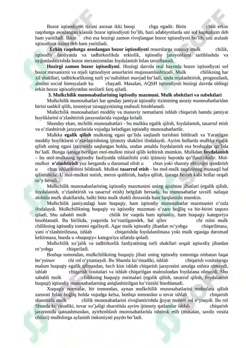 IQTISODIY TIZIM MODELLARI VA MULKCHILIK 3