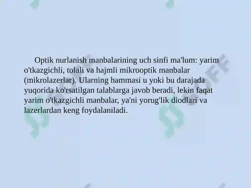 OPTIK ALOQA TIZIMLARI 3