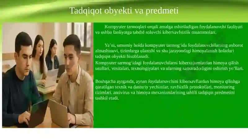 Kompyuter tarmog‘idan foydalanuvchilarni kiberxujumlardan himoyalash usullarini tahlili 3