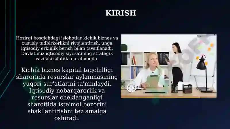 KBXT (kichik biznes va xususiy tadbirkorlik) 3