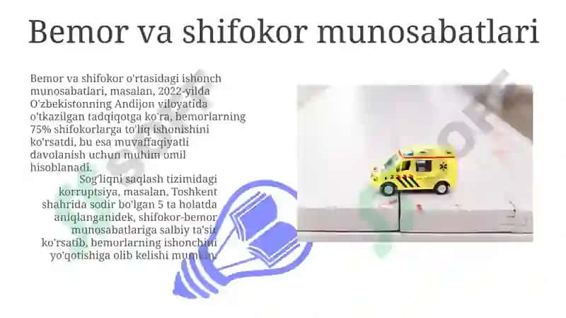 Tibbiyotda va real hayotda uchrab turadigan muammoli vaziyatlar 3