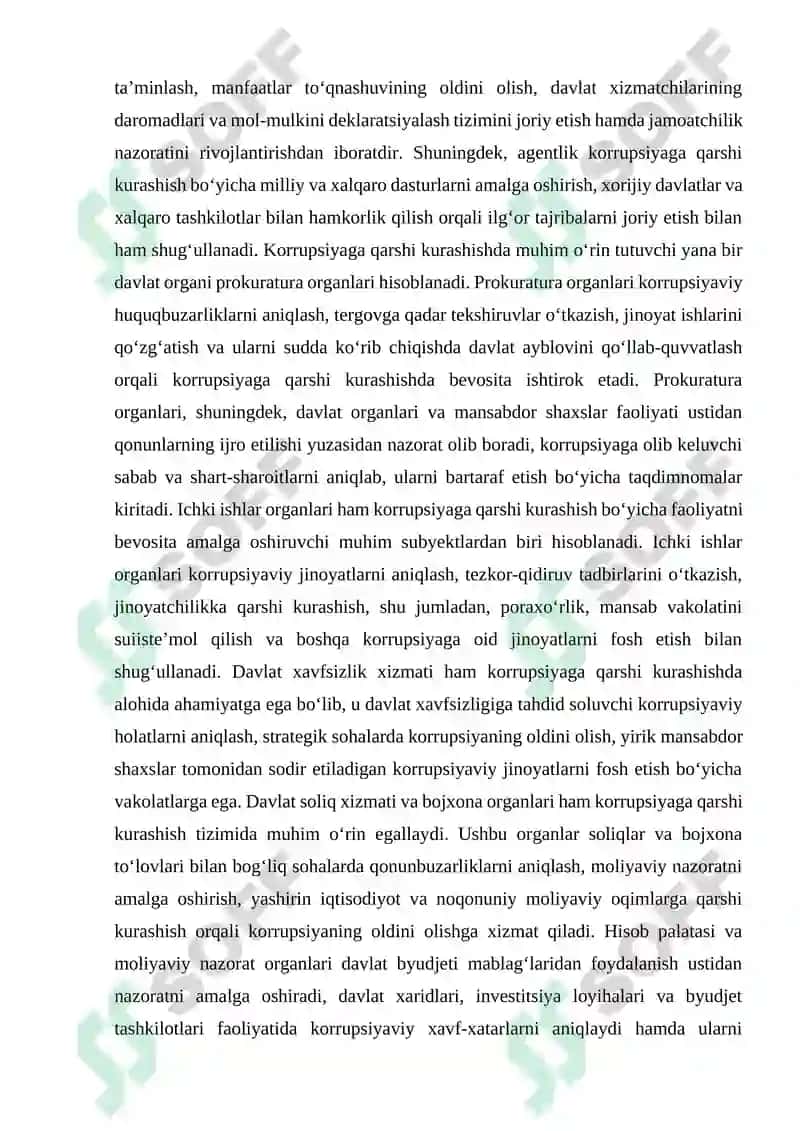 Korrupsiyaga qarshi kurashish bo‘yicha faoliyatni bevosita amalga oshiruvchi davlat organlari tizimi 3