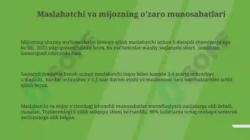 Oilaviy muammolar bo'yicha maslahatlashuv 3