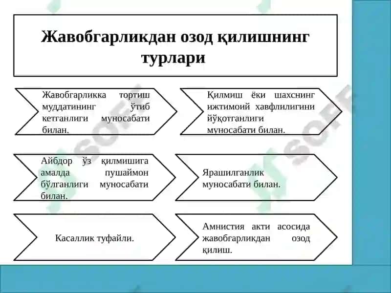 ЖИНОИЙЖАВОБГАРЛИКДАН ОЗОД ҚИЛИШ ТУШУНЧАСИ ВА ТУРЛАРИ 3