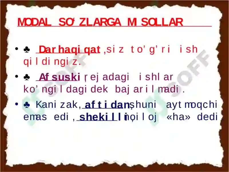 Modal so’zlar 3