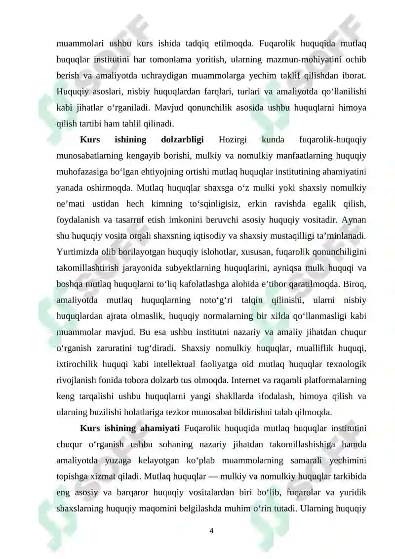 FUQAROLIK HUQUQIDA MUTLAQ HUQUQLAR TUSHUNCHASI VA ULARNING OʻZIGA XOS XUSUSIYATLARI 3