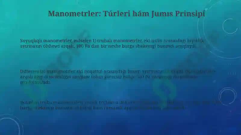 Manometrler 3