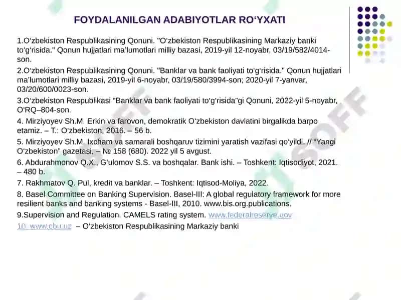 Tijorat banklari faoliyatini tartibga solishning ilmiy-nazariy asoslari 3