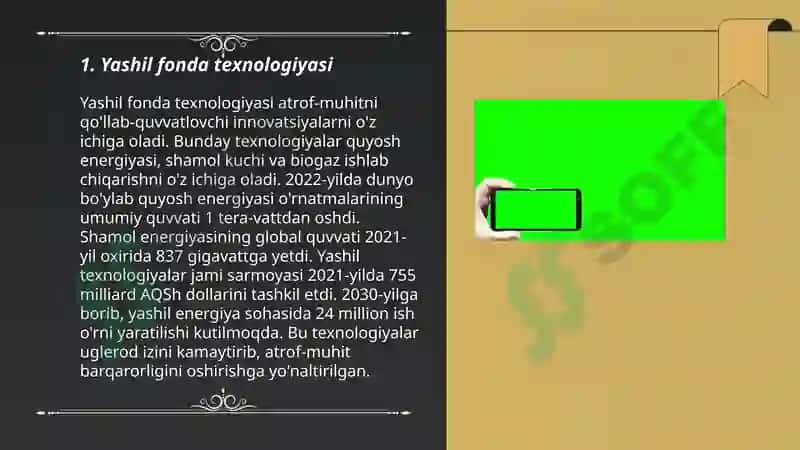 Yashil fonda texnologiyasi 3