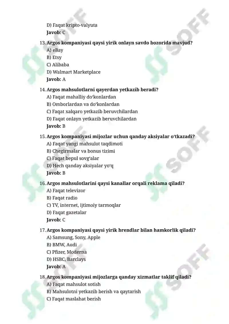 Argos 2025-yilgi  (Zamonaviy Texnologiya) 500 test javoblari bn 3