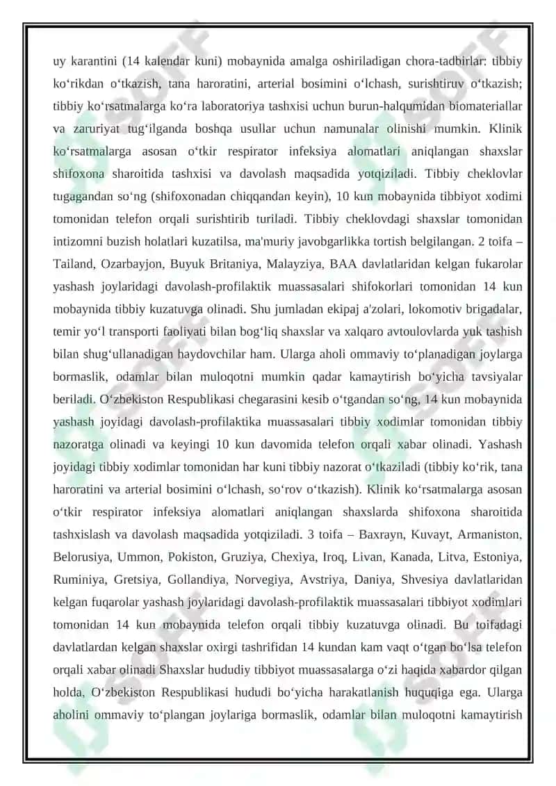Koronavirus "COVID-19" kasalligi 3