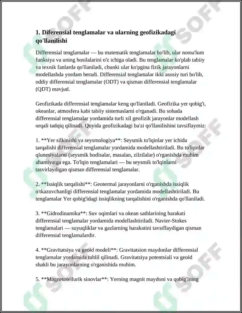 GEOFIZIKADA DIFFERENSIAL HISOB TADBIQLARI 3