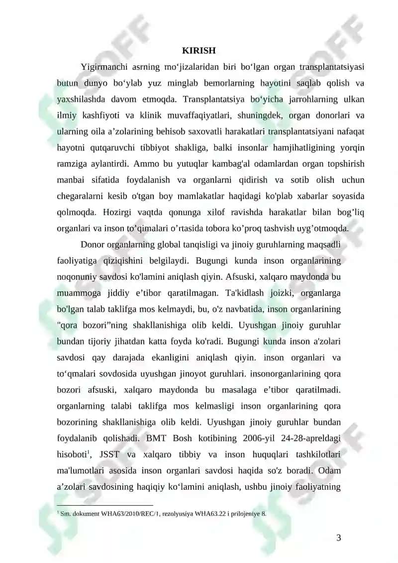 Inson ta’na a’zolarining va (yoki) to’qimalarining oldi-sotdisi 3