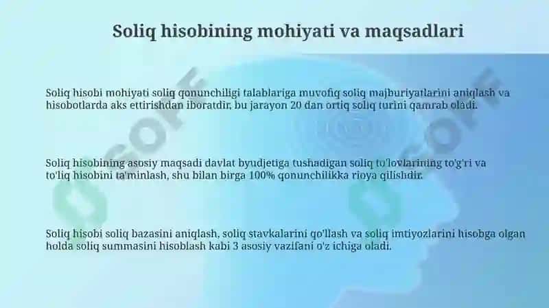 Soliqlar hisobi 3