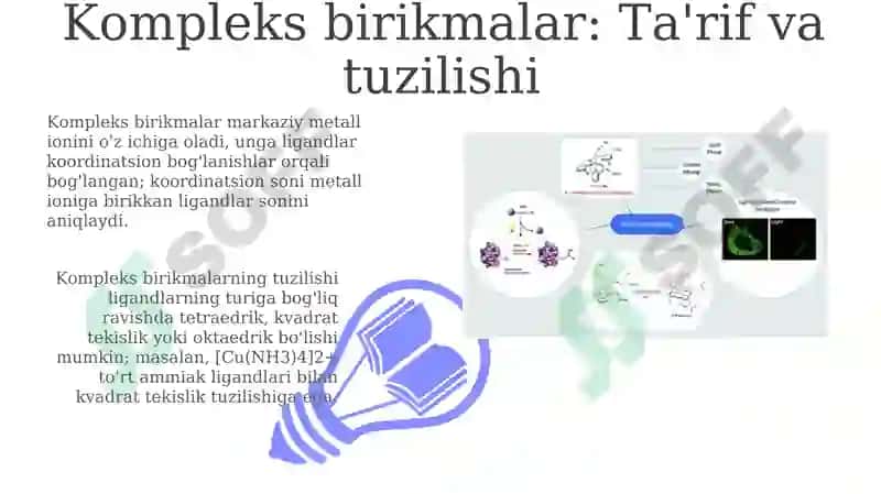Kompleks birikmalar-biologik faol birikmalar 3