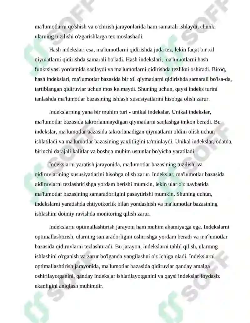 Ma'lumotlar bazasida indekslash va optimallashtirish 3