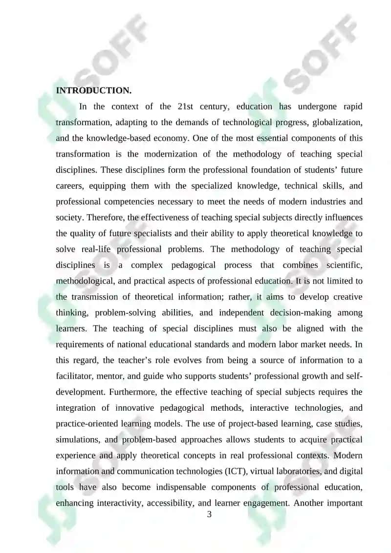 Features of the methodology of teaching special disciplines 3