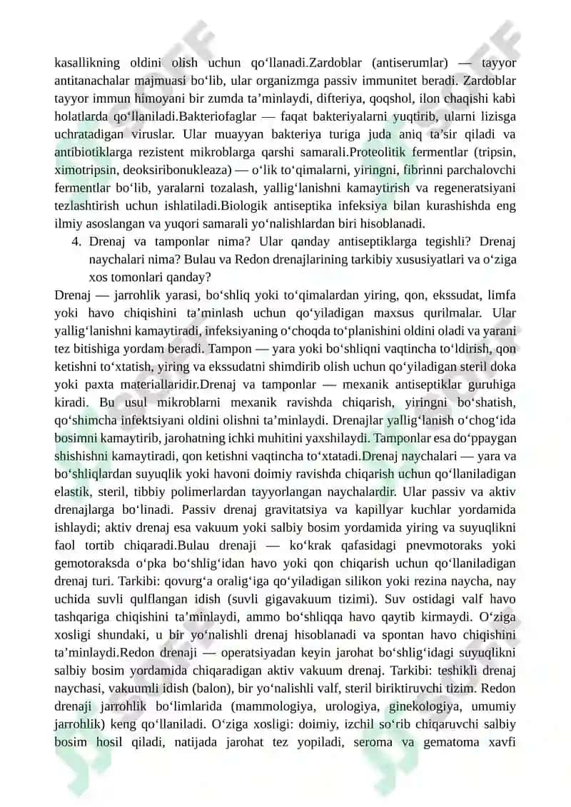 Umumiy Xirurgiya V 3 kurs V smest oraliq savollarga tòlliq javoblar 3