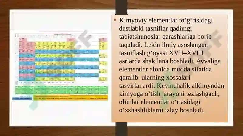 Davriy sistemaning shakllanishi D. I. Mendeleyev davriy sistemasi 3