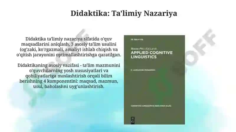 Didaktika: Ta'limiy Nazariya 3