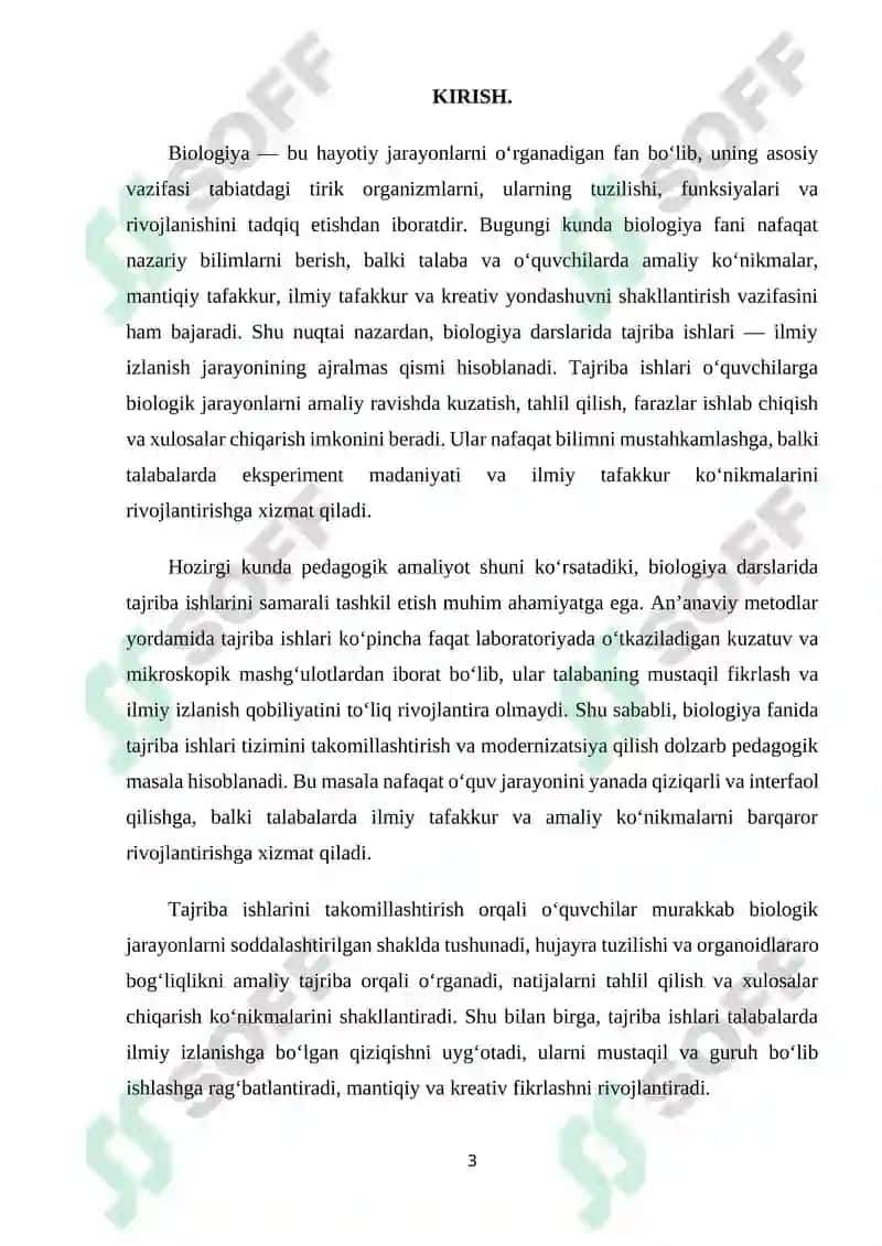 Biologiya darslarida tajriba ishlari tizimini takomillashtrish 3