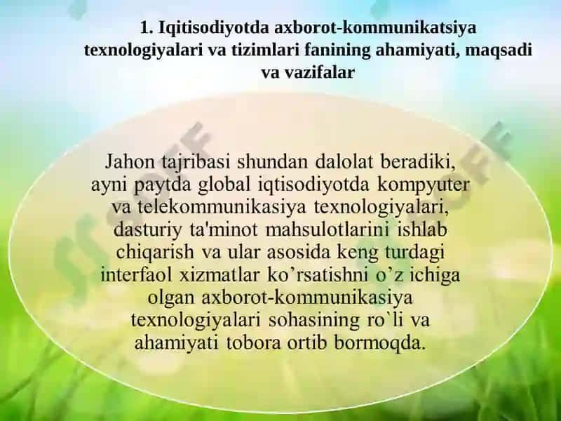 Iqtisodiyotda axborot-kommunikatsiya texnologiyalari va tizimlari 3