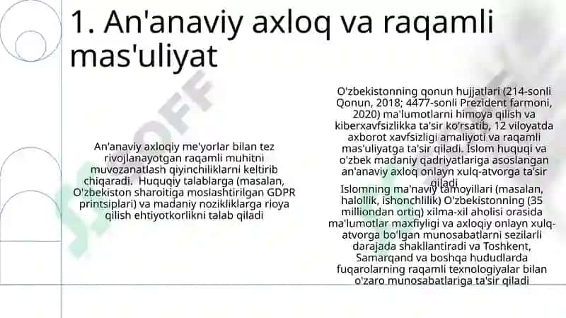 O'zbekistonda axborot xavfsizligining manaviy va huquqiy asoslari 3