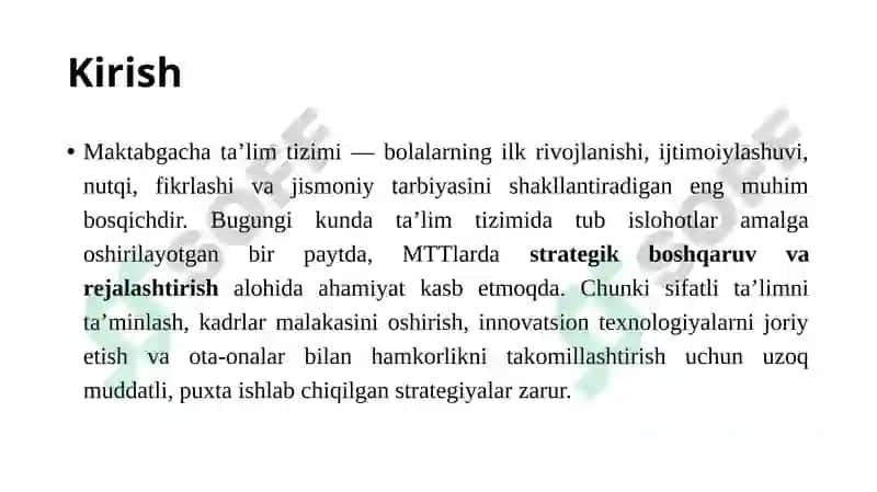 Strategik boshqaruv va rejalashtirish 3