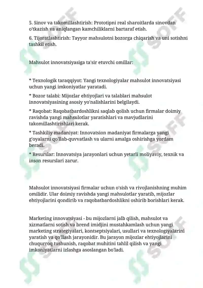 Taklifni oshiradigan innovatsiya va texnologiyalar 3