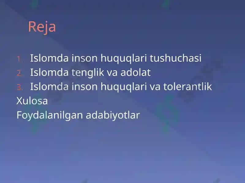 Islomda inson huquqlari himoyasi ijtimoiy tenglik adolat va tolerantlik 3
