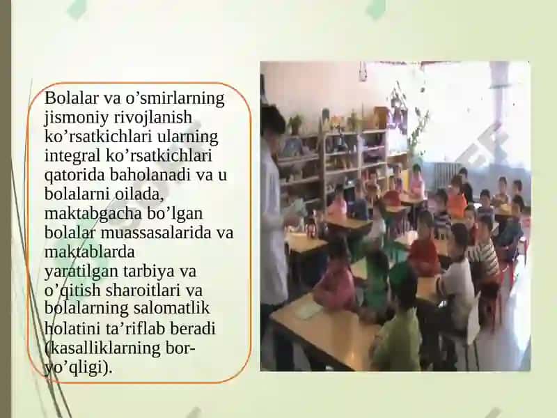Bolalar va o'smirlarning jismoniy rivojlanishini tekshirish usullari 3