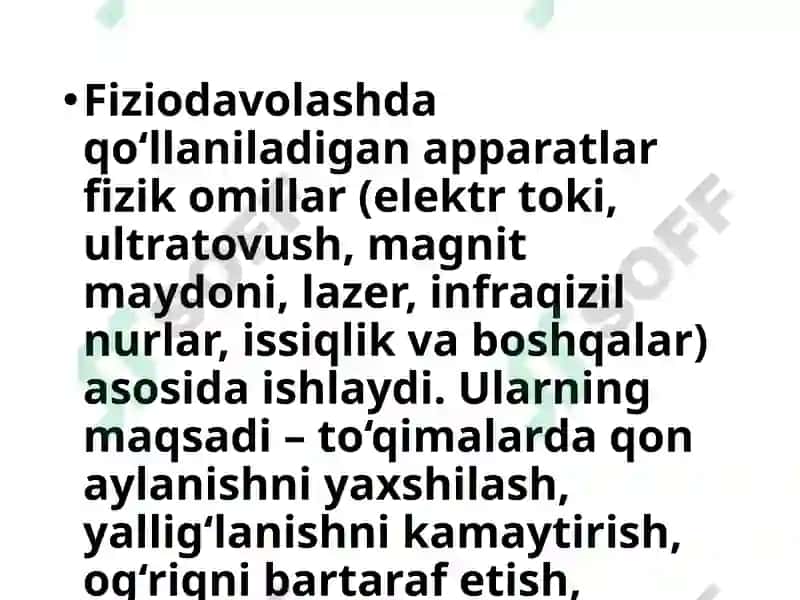 Fizioapparatlar va ularning ishlash prinsiplari 3