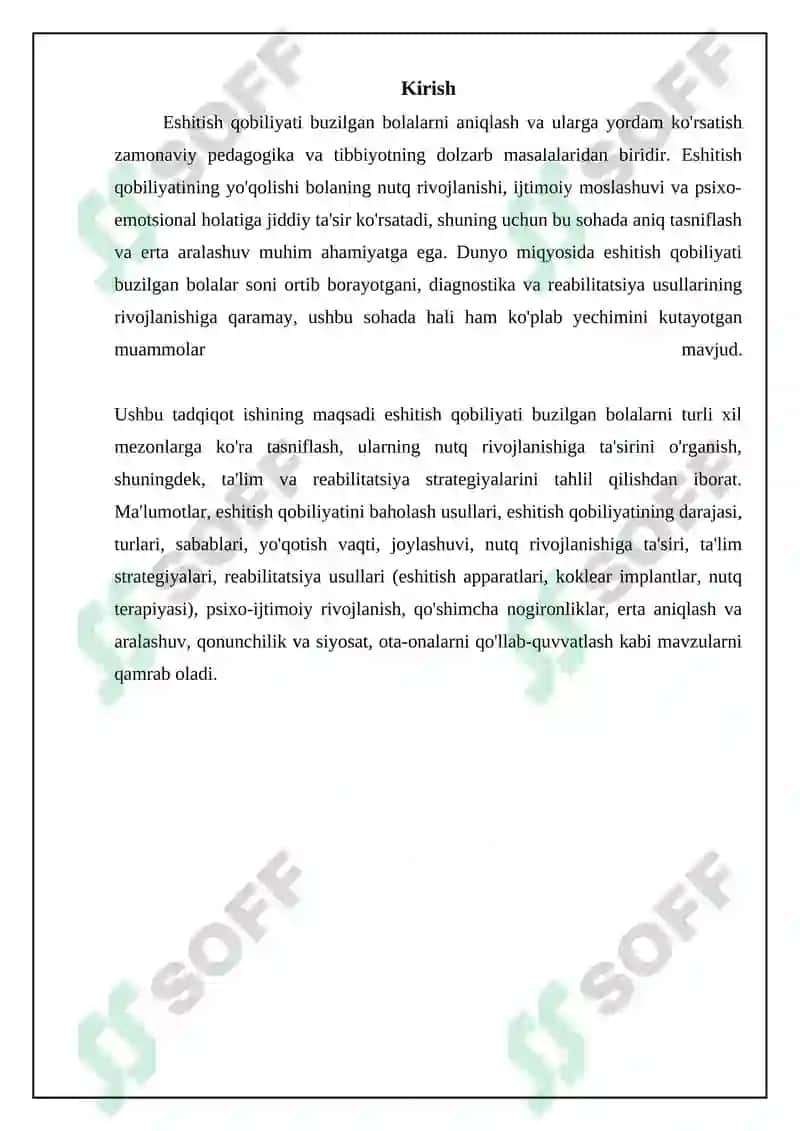 Eshitishda nuqsoni bulgan bolalar tasnifi 3