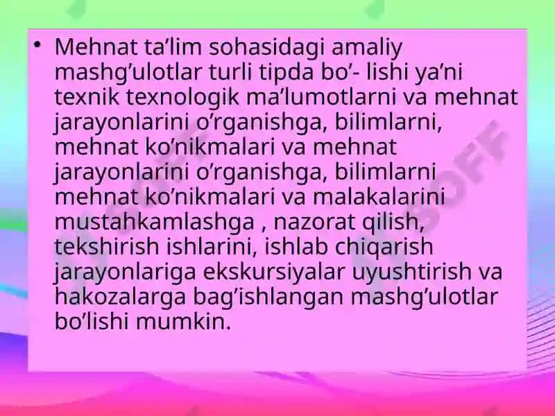 Boshlang’ich sinf darslaridan amaliy ishlar 3