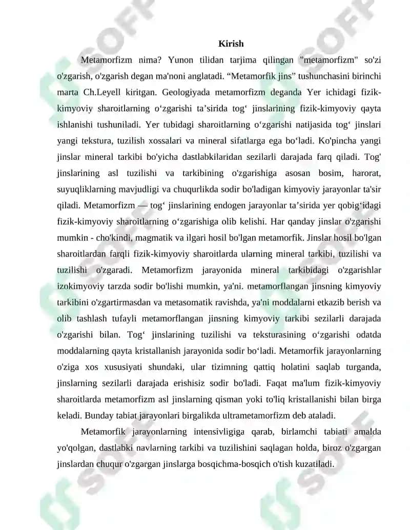 Metamorfizm sabablari 3