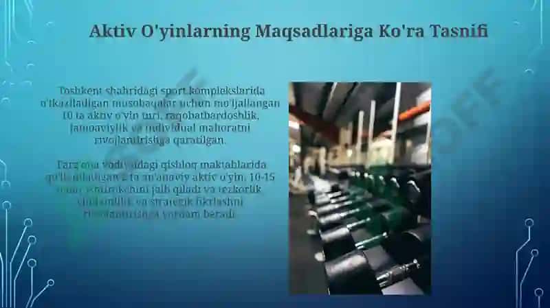 Aktiv O'yinlarning Maqsadlariga Ko'ra Tasnifi 3